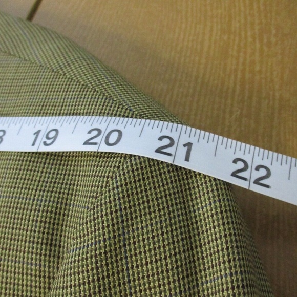 Chaps Ralph Lauren Sport Coat Men 46R 100% Wool Beige Brown Houndstooth 2 Button - Picture 10 of 13
